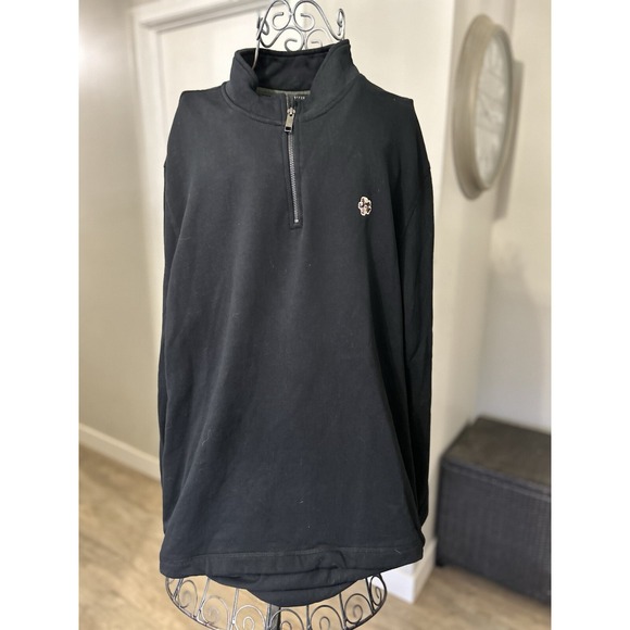 Ted Baker Other - Ted Baker London Mens Half Zip Pullover 100% Cotton Sweatshirt Black Sz 6 (2XL)